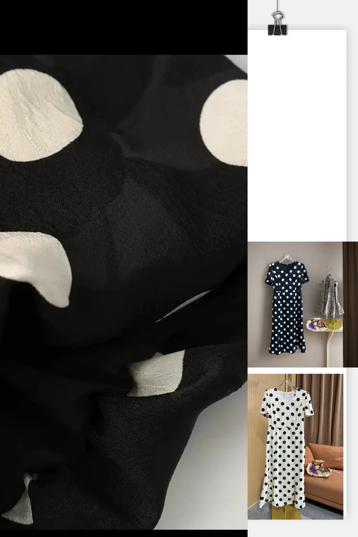 秋秋精选夏季显瘦波点时尚气质高腰连衣裙55029