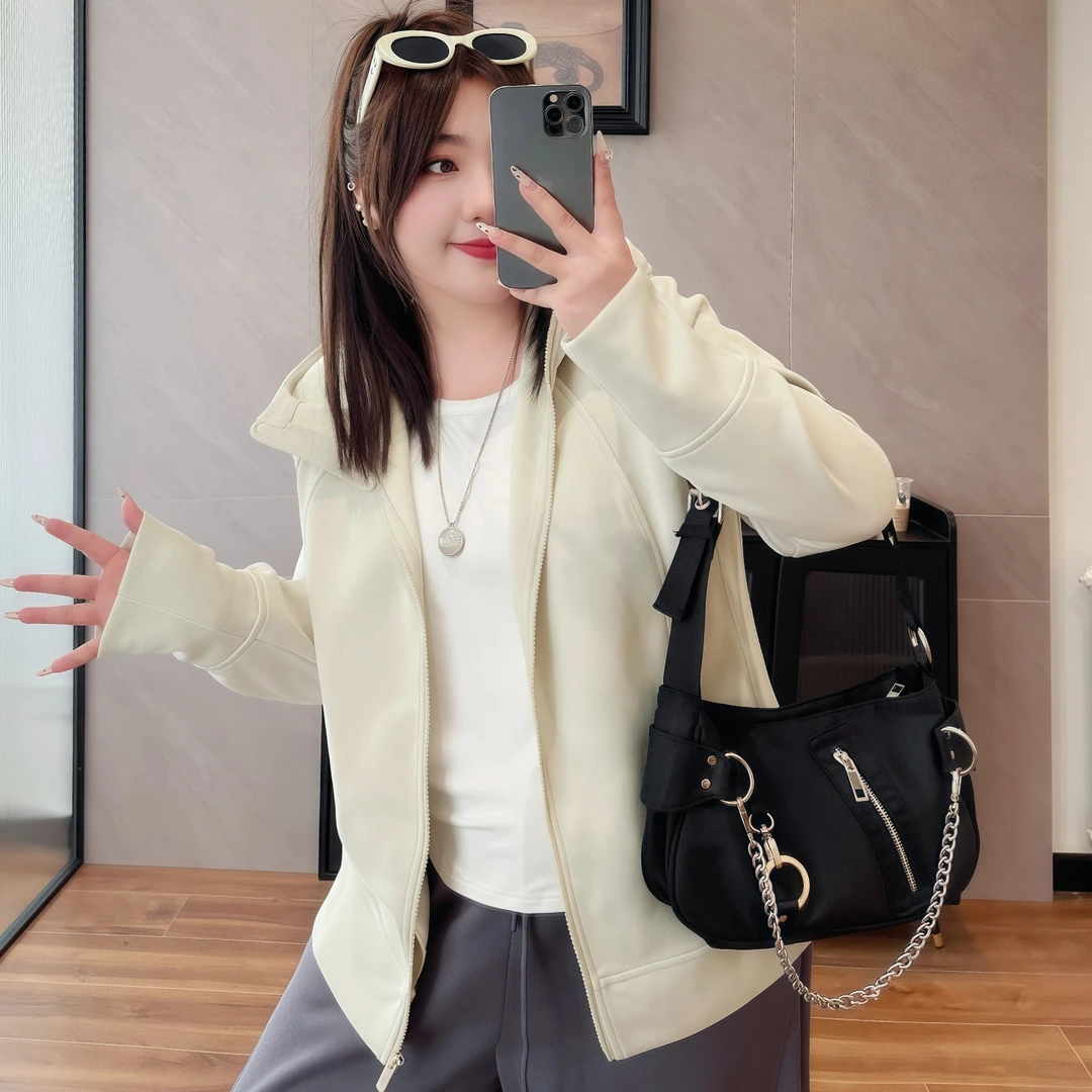 松驰出街 / 舒适拉满合身款卫衣外套11552花契200斤胖mm休闲时尚