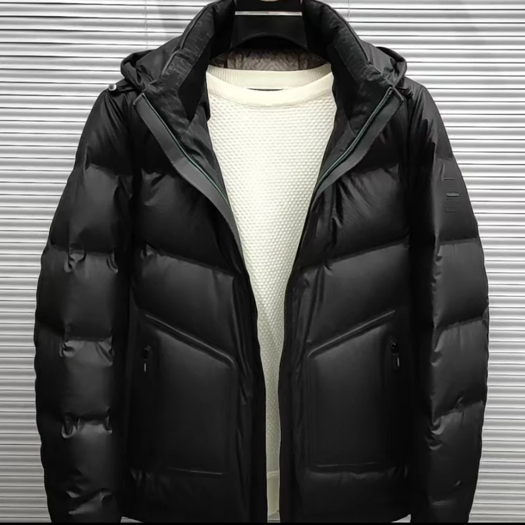 冬季新款男士高档百搭舒适休闲时尚羽绒夹克外套
