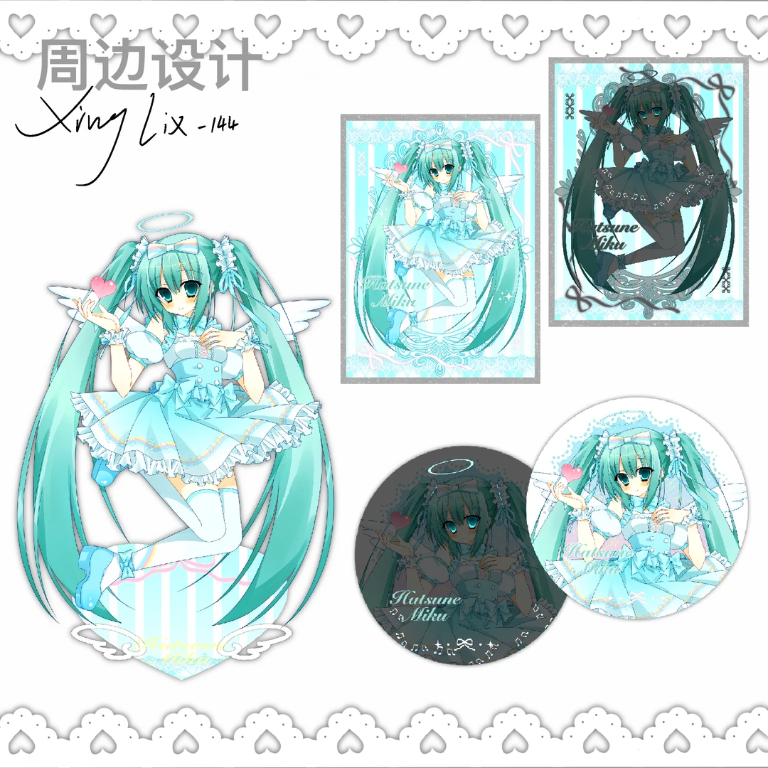 【咕噜噜猫咪】初音未来miku小天使正版授权同人周边谷子