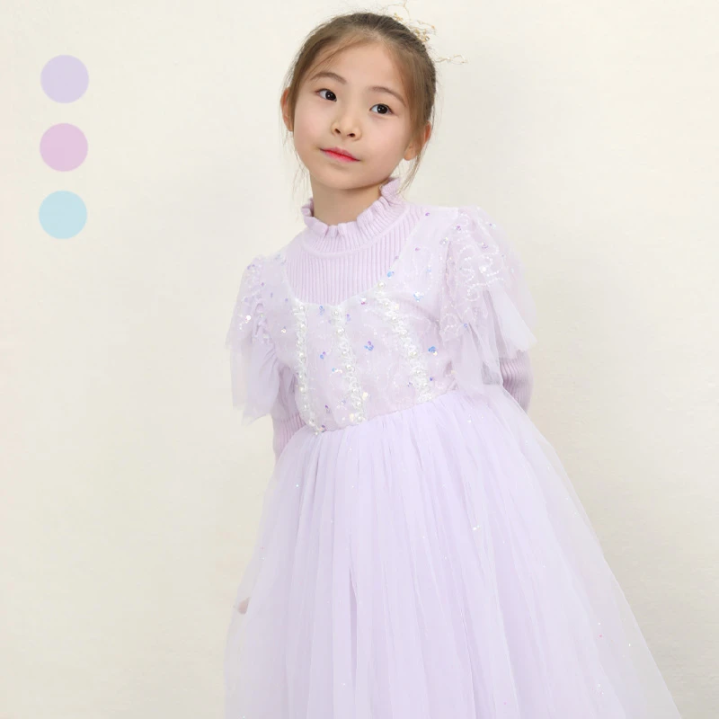 秋冬新款女童女宝宝洋气可爱外穿保暖毛衣纱裙公主裙公主裙