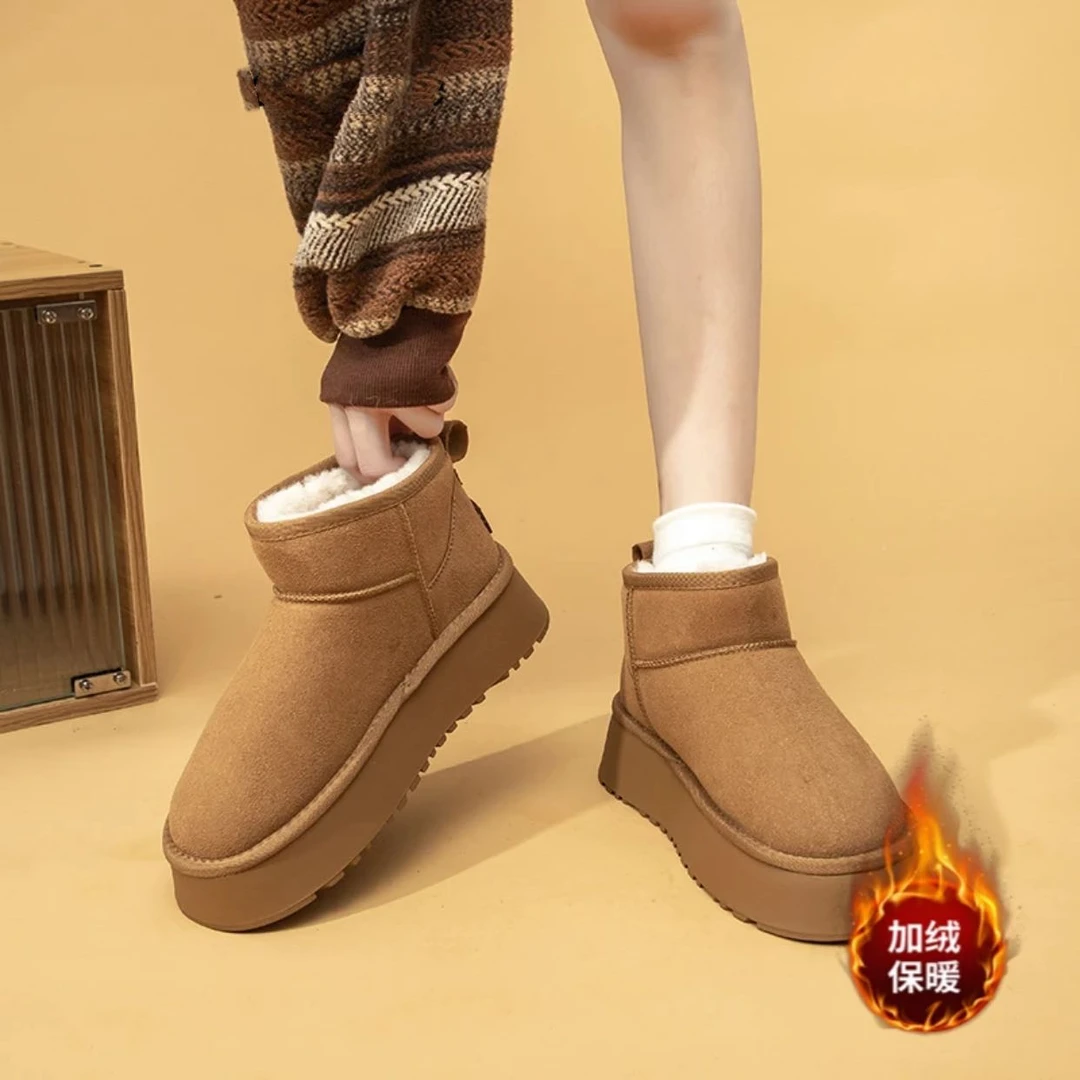 厚底增高加绒保暖休闲百搭雪地靴18194