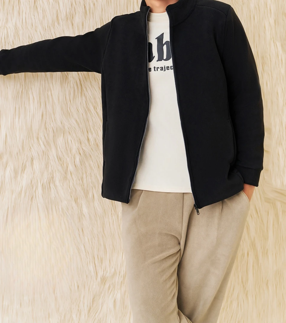 Z.X   双面绒小中领开衫外套   6051