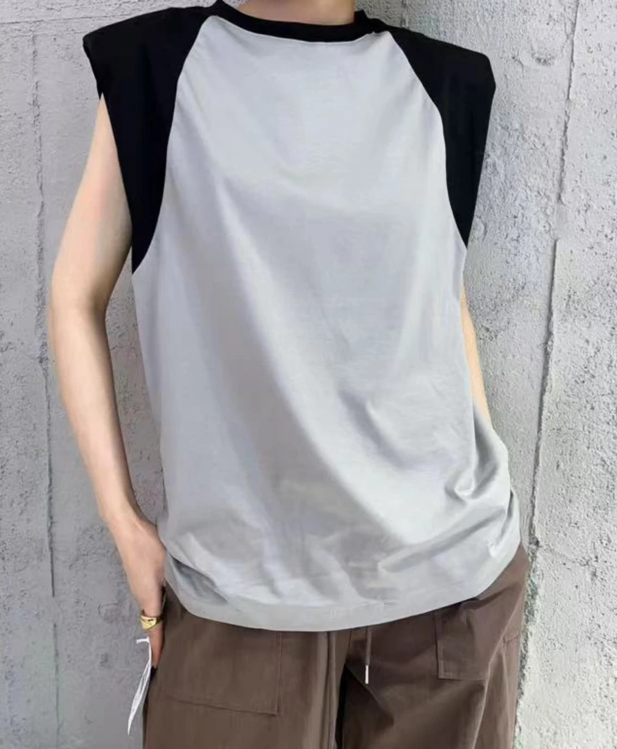 Z.X  欧货撞色拼接坎肩上衣   28119（C2）