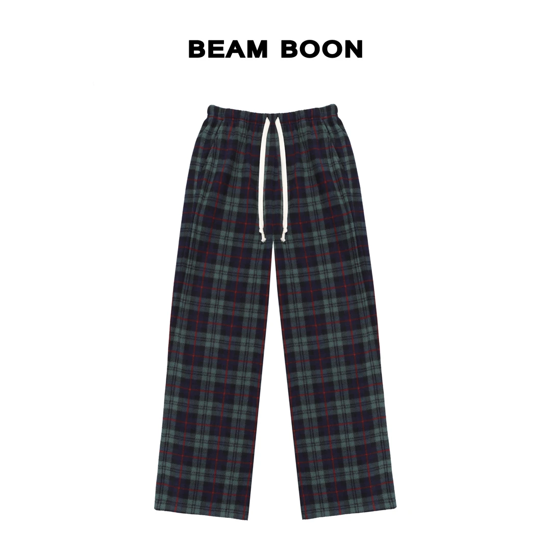 Beam Boon | 【随心家居裤】松软糯糯蓄热保暖无束缚直筒格子家居裤