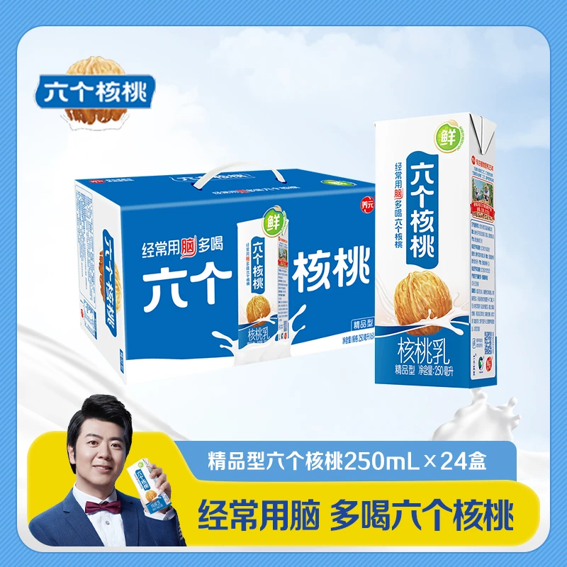 六个核桃精品型 营养香浓优质植物蛋白饮料250ml*24盒 整箱装dx