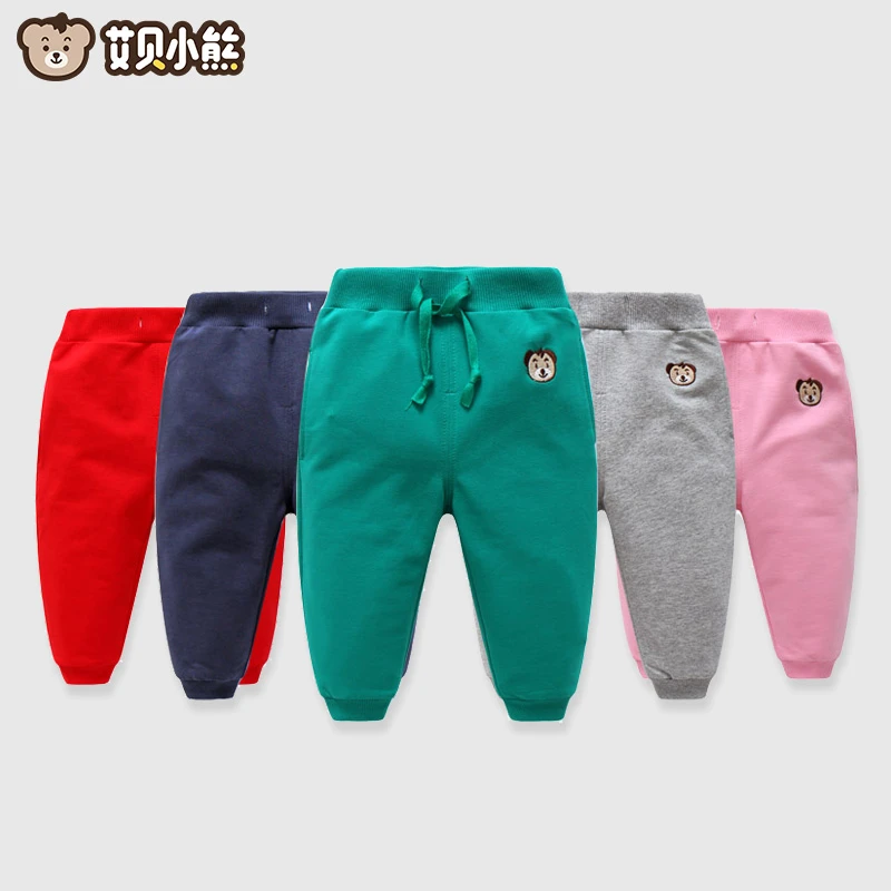 宝宝裤子春秋款0-3岁纯棉男女单层薄婴儿卫裤运动裤可开档长裤
