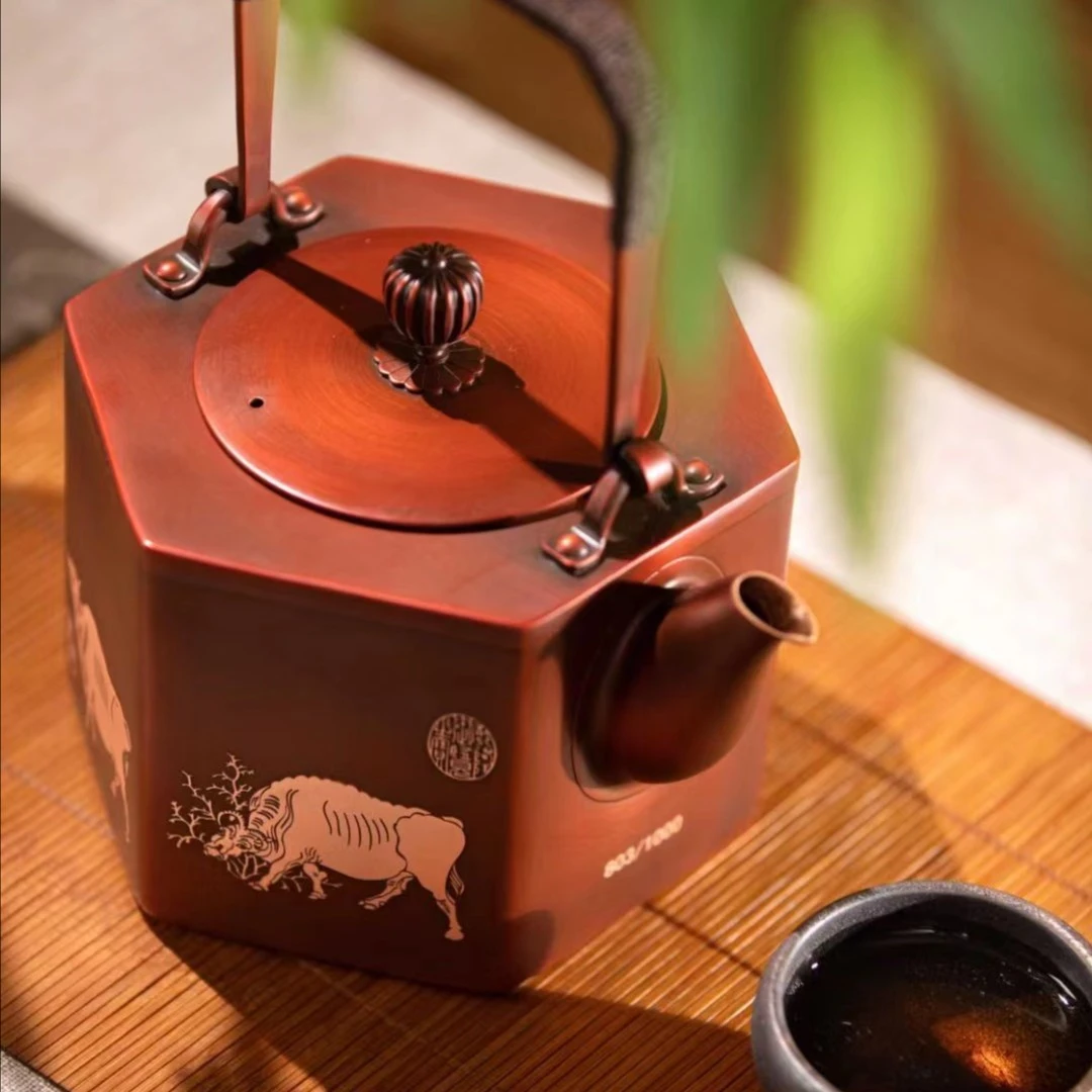 朱炳仁【五牛积福茶壶】家用养生电陶炉耐热煮茶壶功夫茶壶