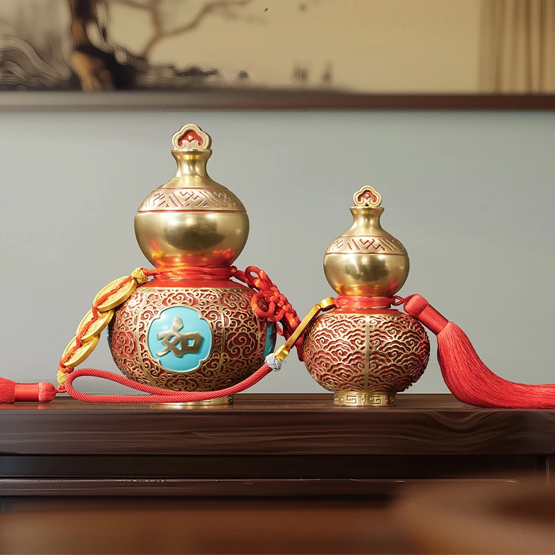 朱炳仁【祥云葫芦】达人家居玄关客厅摆件书房桌面