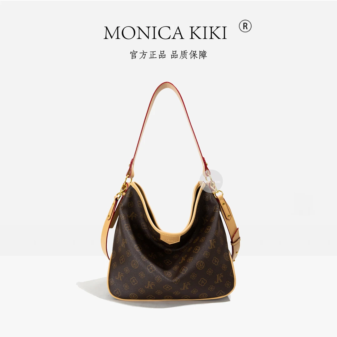 【MONICA KIKI/莫妮卡奇奇】经典复古百搭单肩斜跨包-8163