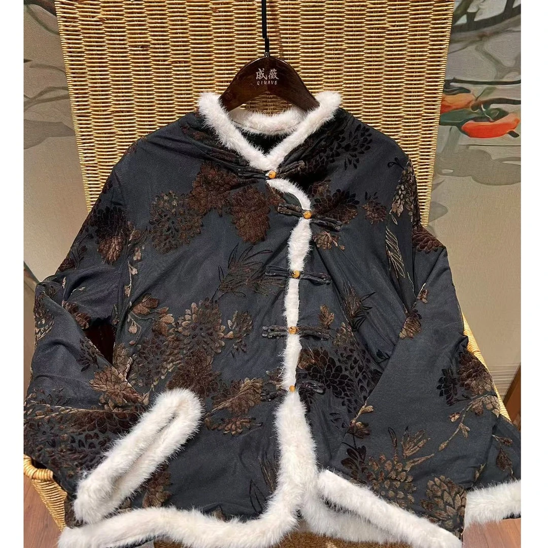 戚薇原创【浮华梦】长秋冬新款气质优雅复古国风上衣