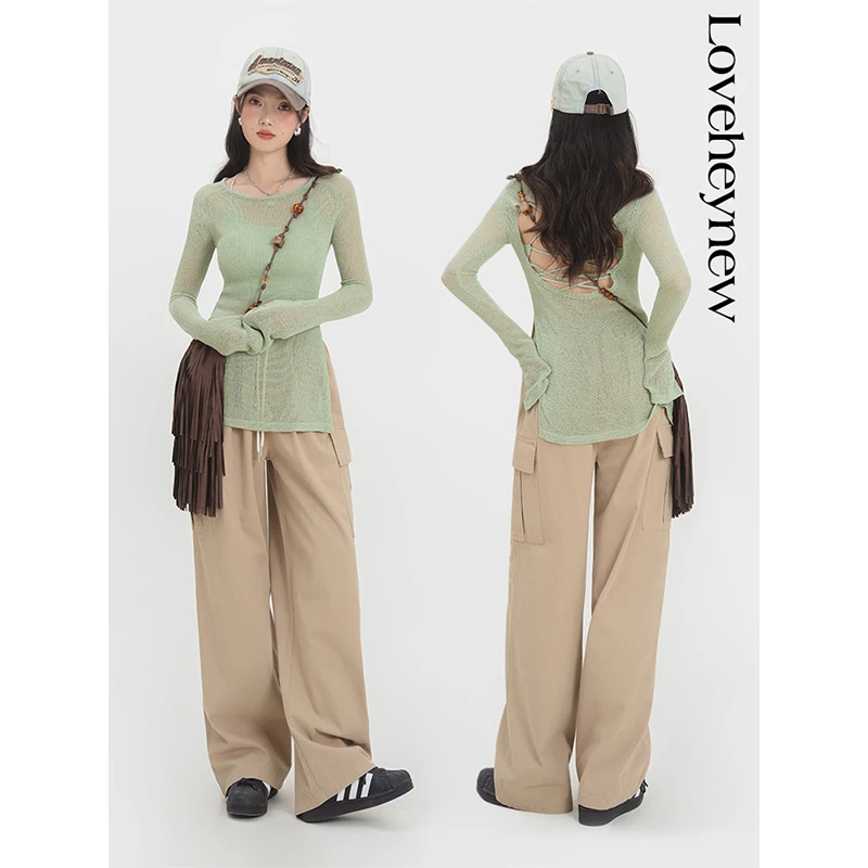 【年底宠粉福利】牛油果绿针织+吊带两件套女清爽夏日套装-3C511