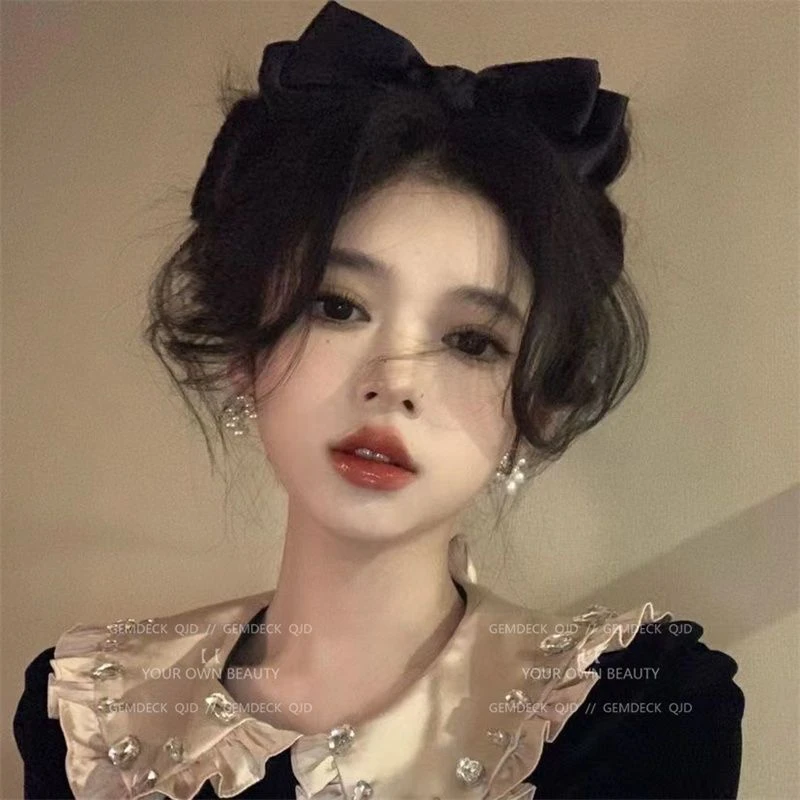 高马尾气质双面蝴蝶结法式抓夹新款鲨鱼夹ins爆款后脑勺发饰橘里