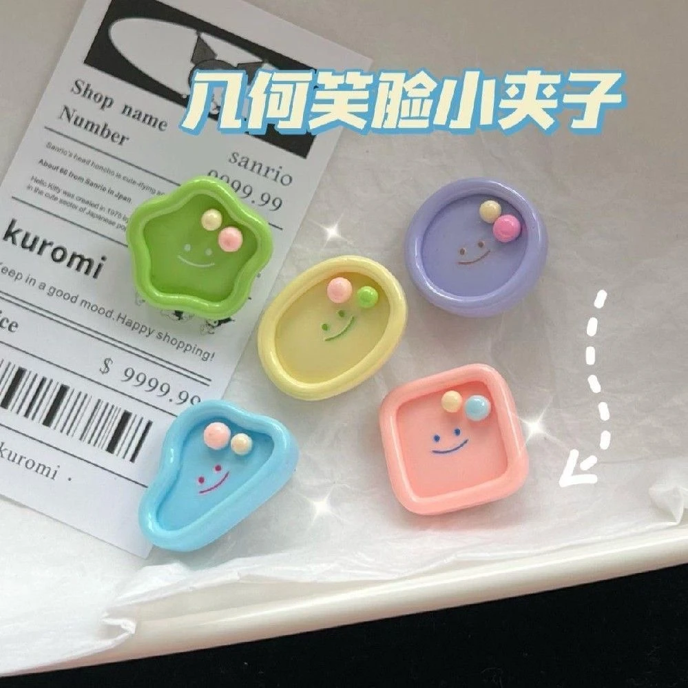 可爱几何盘子发夹ins糖果色异形迷你发卡少女心甜美日系儿橘里O