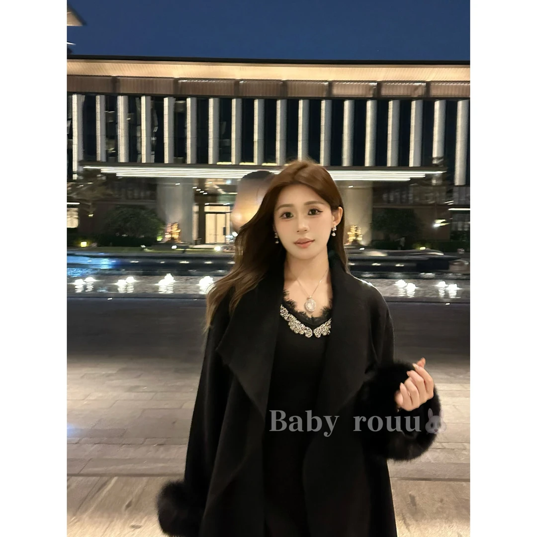baby rouu【现货】【富美世家】温与柔姐系气质千金风亮钻石连衣裙