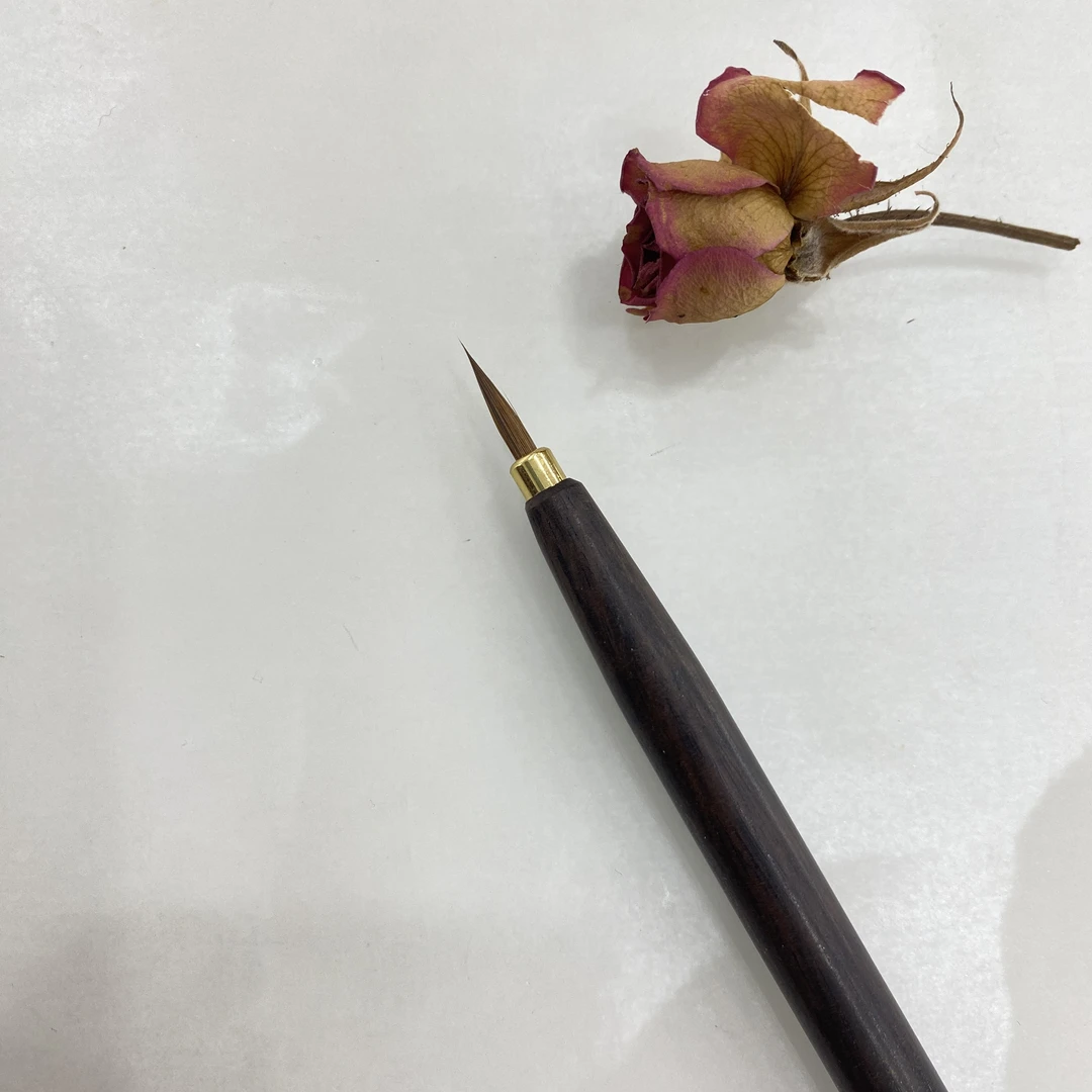 原木手工原创纯貂毛美甲专用高端水彩笔晕染勾线彩绘美甲店专用