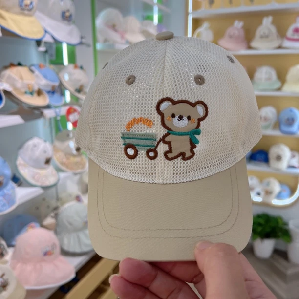 3182嘟嘟啦推车小熊棒球帽