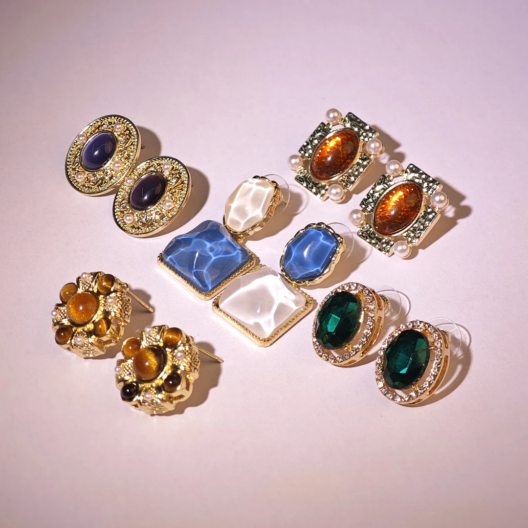 合金锆石耳饰 通用链接 I 百搭法式 I 一单一付