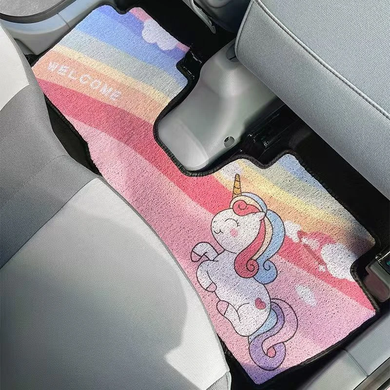 适用于2024款奔腾小马汽车丝圈脚垫元气活力易打理萌趣通车脚垫女