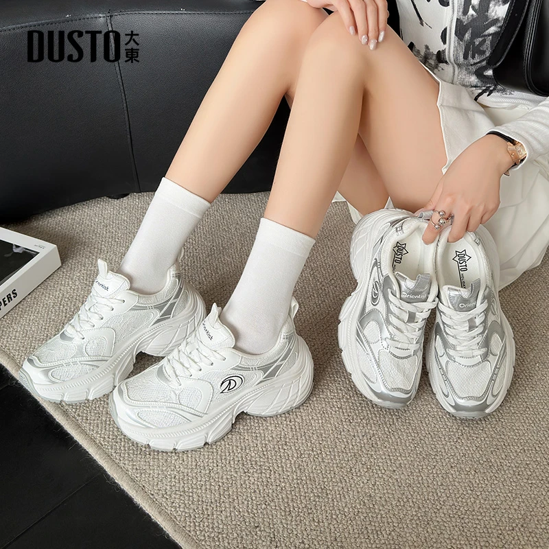 DUSTO/大东老爹鞋女鞋新款时尚百搭舒适运动户外登山鞋增高鞋0352