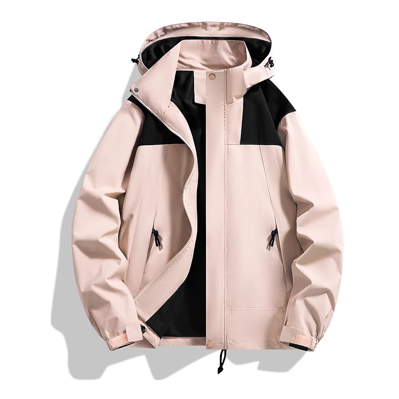 防风防水男女同款情侣潮流拼色百搭户外冲锋衣夹克外套