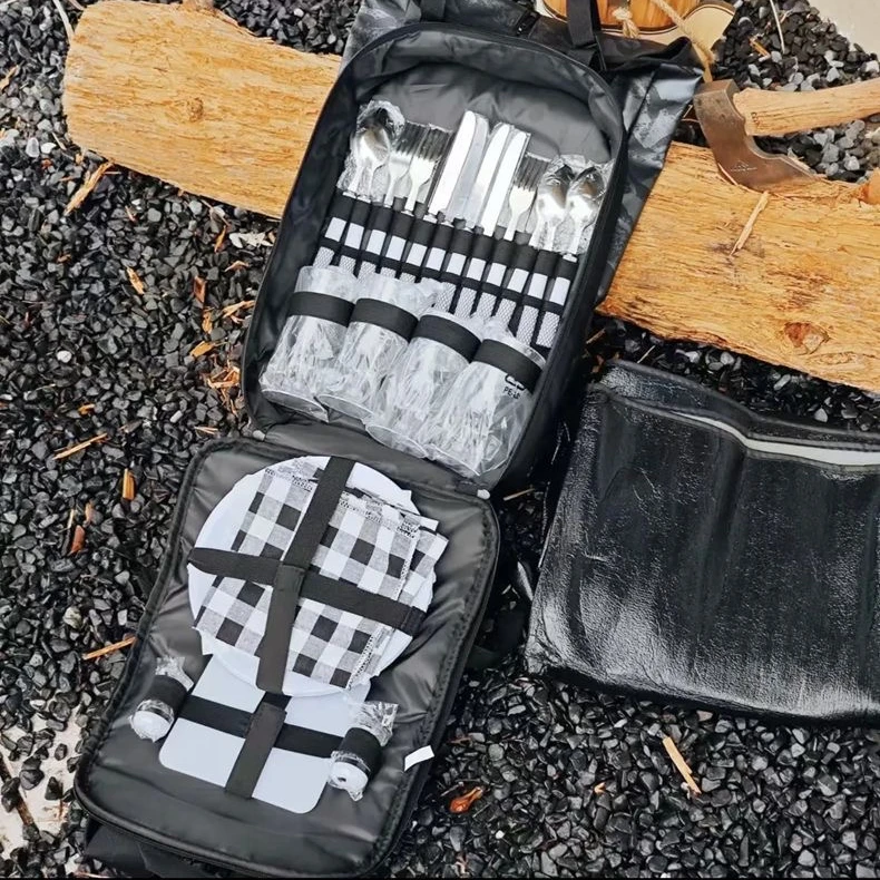 【品质好货】户外餐具包野餐包户外餐具套装工具包便携收纳