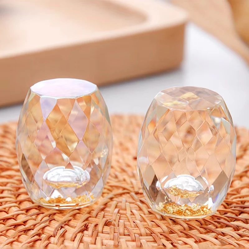 轻奢水晶高档玻璃盖置绿松石金箔款