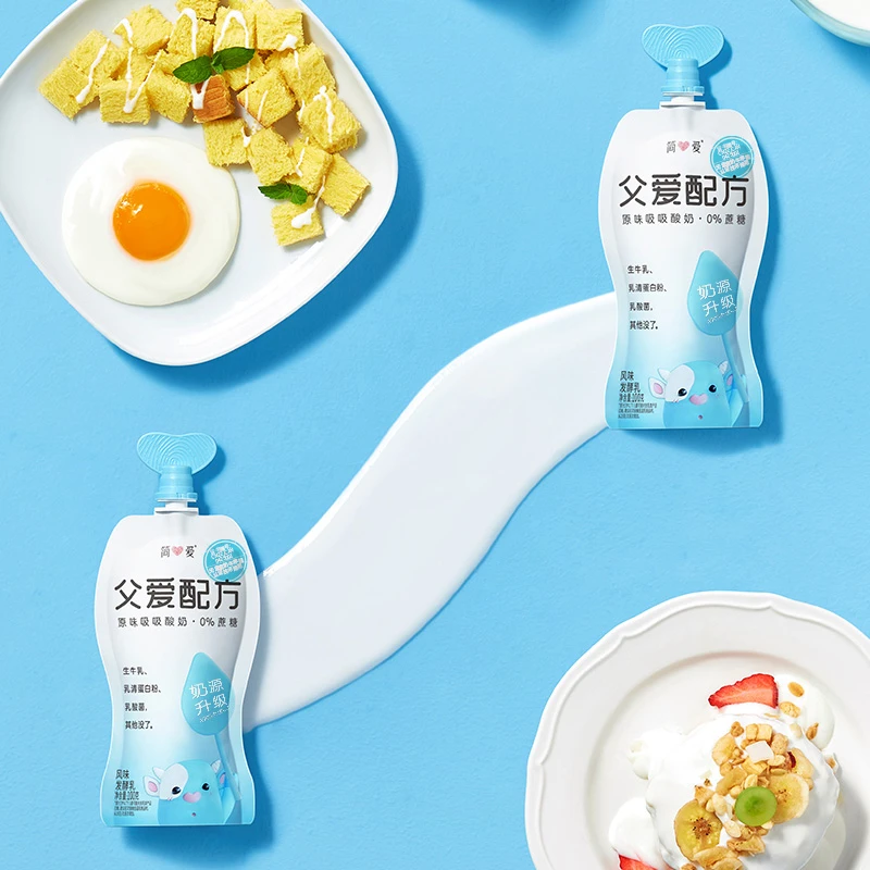 【官补】简爱父爱配方乳酸菌儿童酸奶4袋 0蔗糖 蛋白质无激素养殖