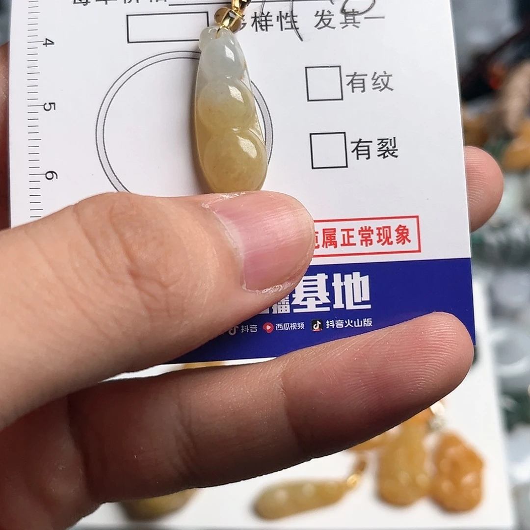 翡翠颈饰未镶嵌天然翡翠A货多样性发其中一件
