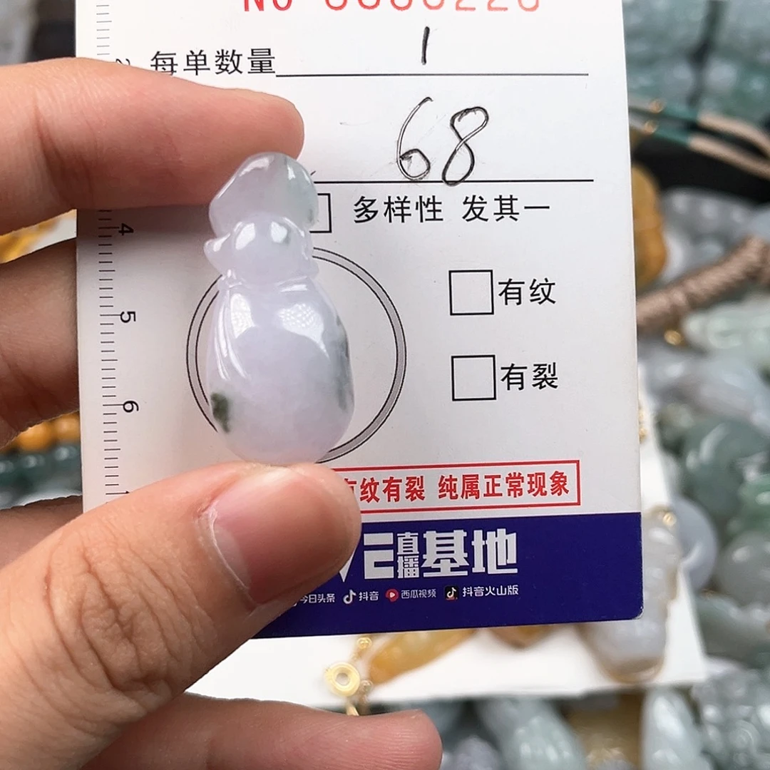 翡翠颈饰未镶嵌天然翡翠A货多样性发其中一件