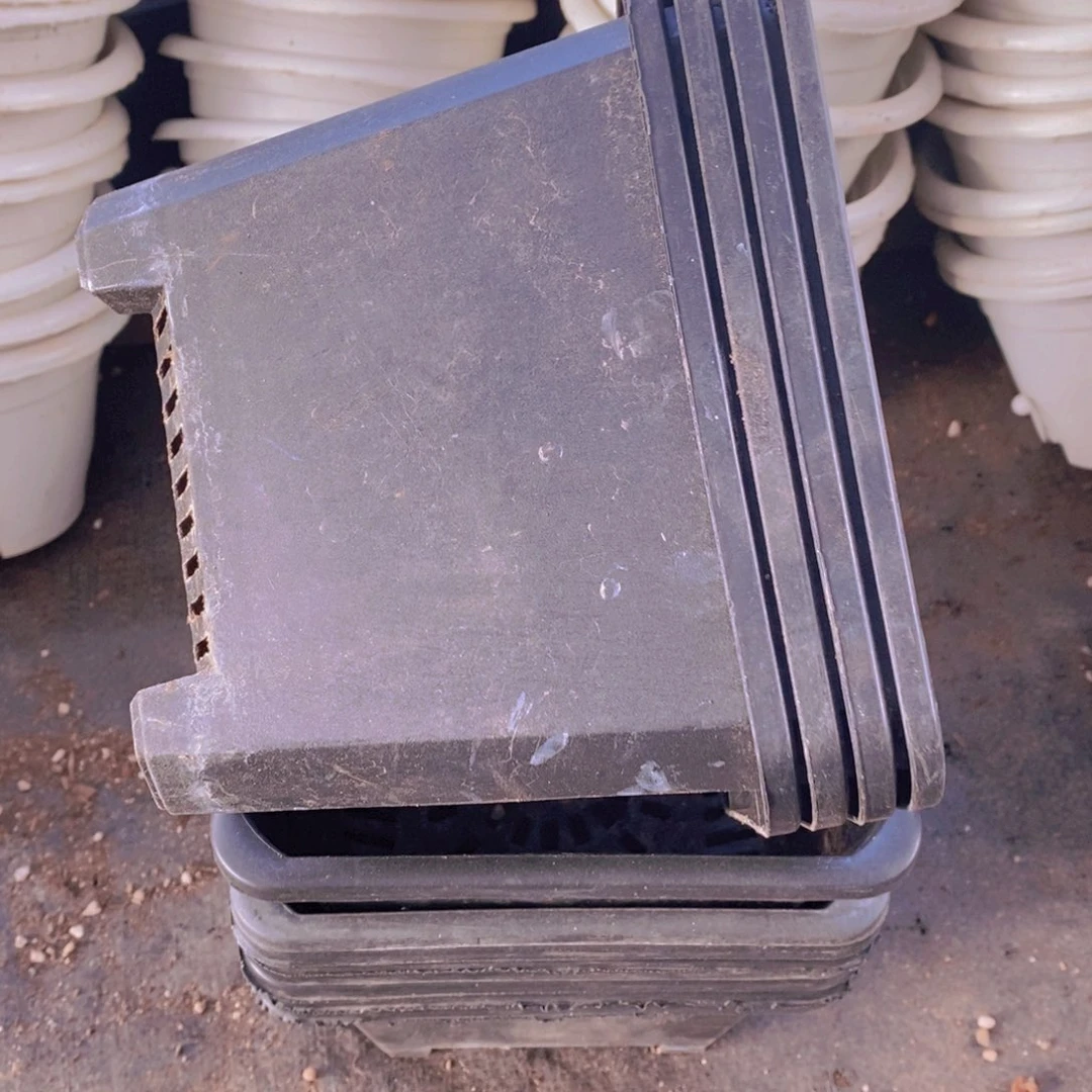 旧18公分黑方盆 加厚 12个