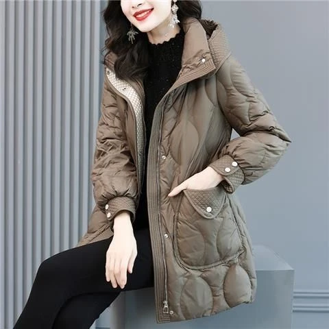 2024新款今年爆款羽绒羽绒服中长款羽绒衣修身显瘦小个子女士羽绒