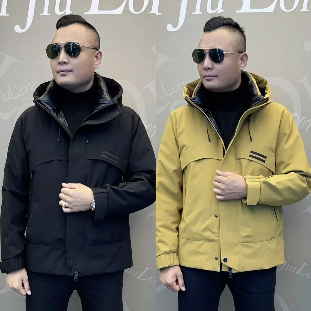 【帝九龙】24年冬季新款休闲高订户外连帽羽绒男装外套8992578