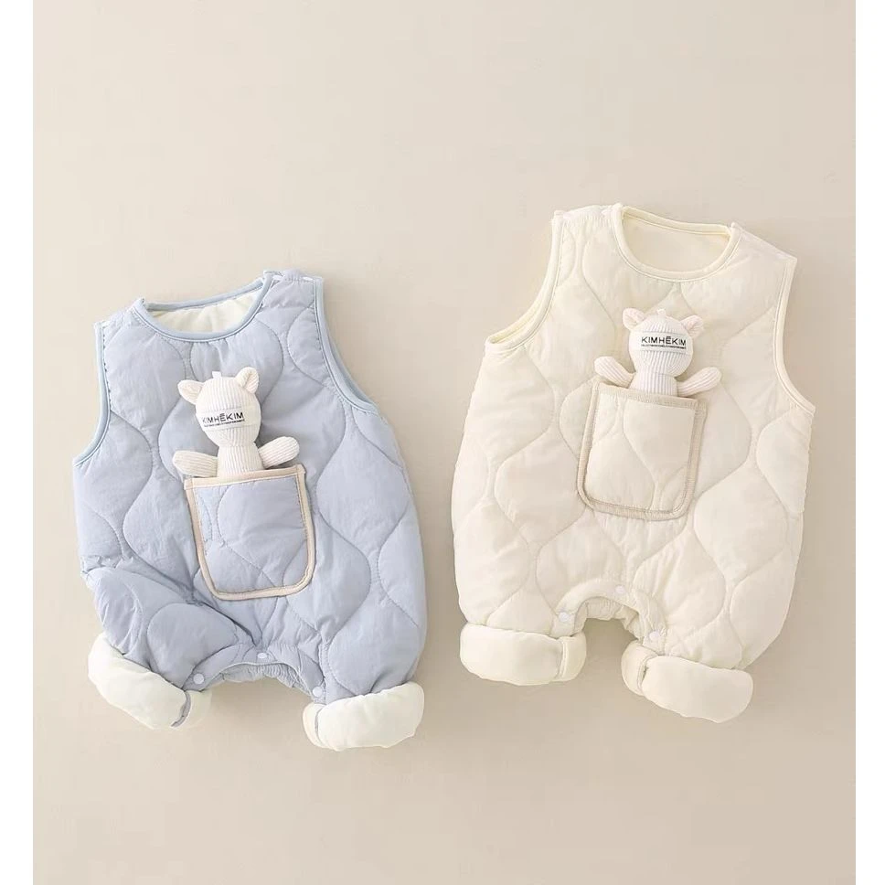 玩偶熊马甲薄棉连体套