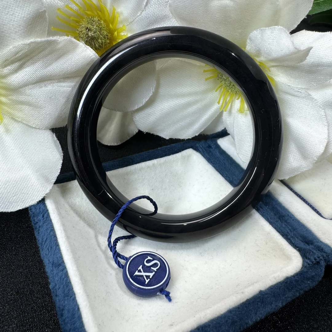 Gloire/古名【睿泽鉴宝】和田玉烟紫手镯53-58 YYDC1275