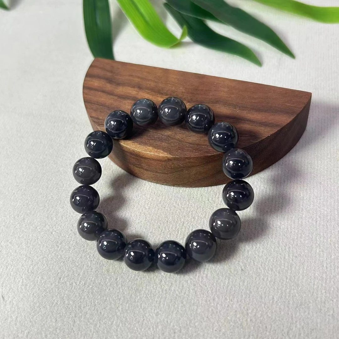 Gloire/古名【睿泽鉴宝】和田玉浓烟紫手串 12mm JJY0007