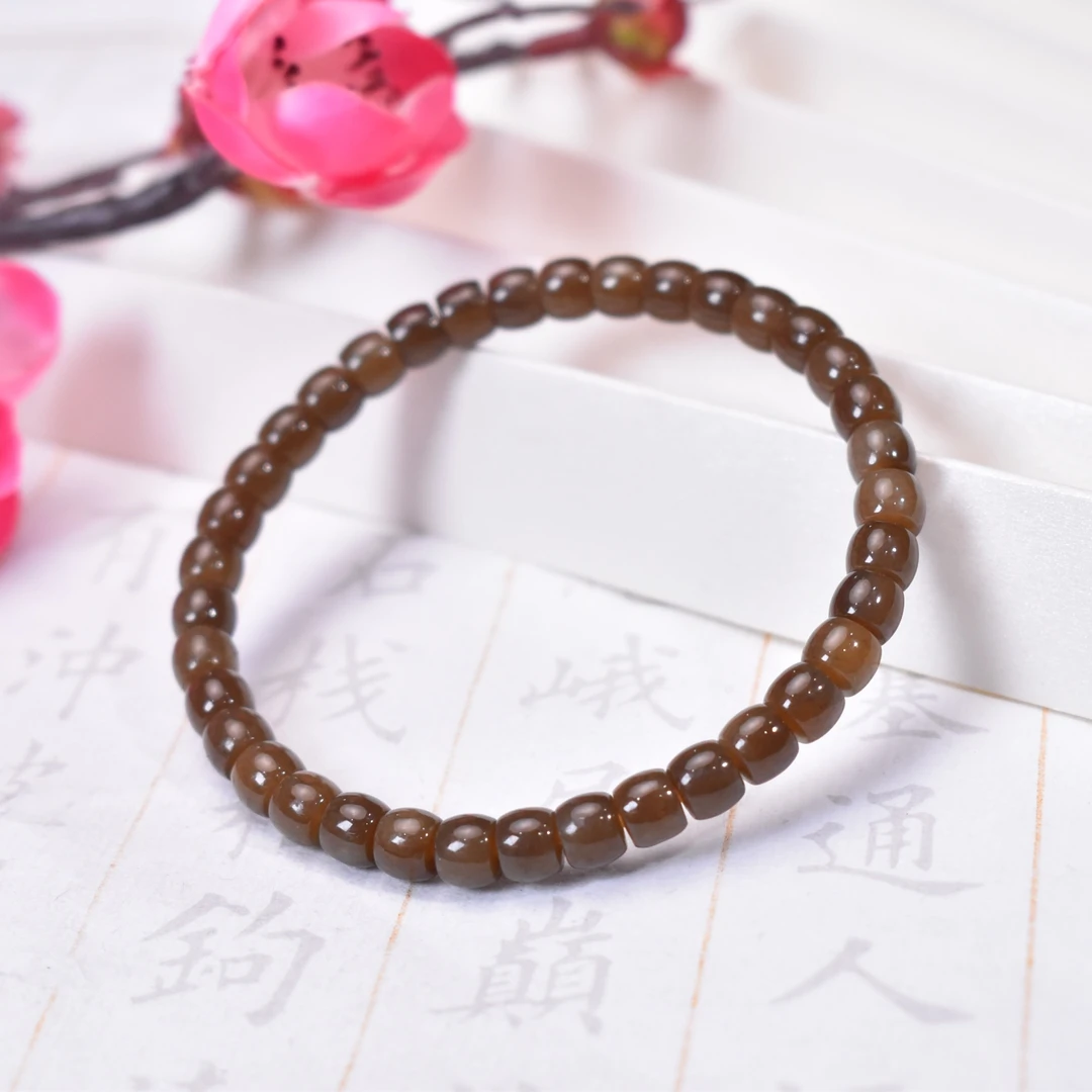 【睿泽鉴宝】和田玉老型珠手串 5*4  BY3303