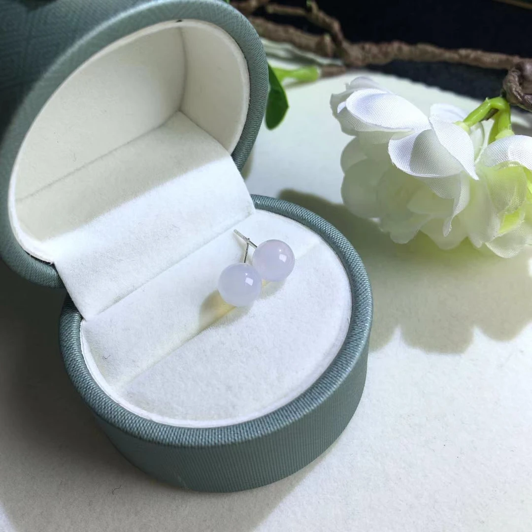 Gloire/古名【睿泽鉴宝】S925玛瑙耳钉  8mm SHC023