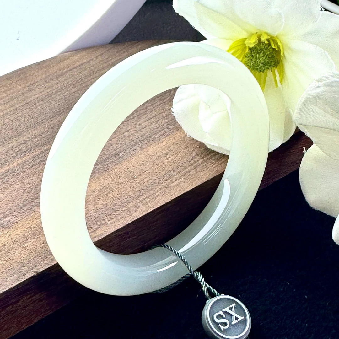 Gloire/古名【睿泽鉴宝】和田玉荔枝肉手镯54-61#  XS3048