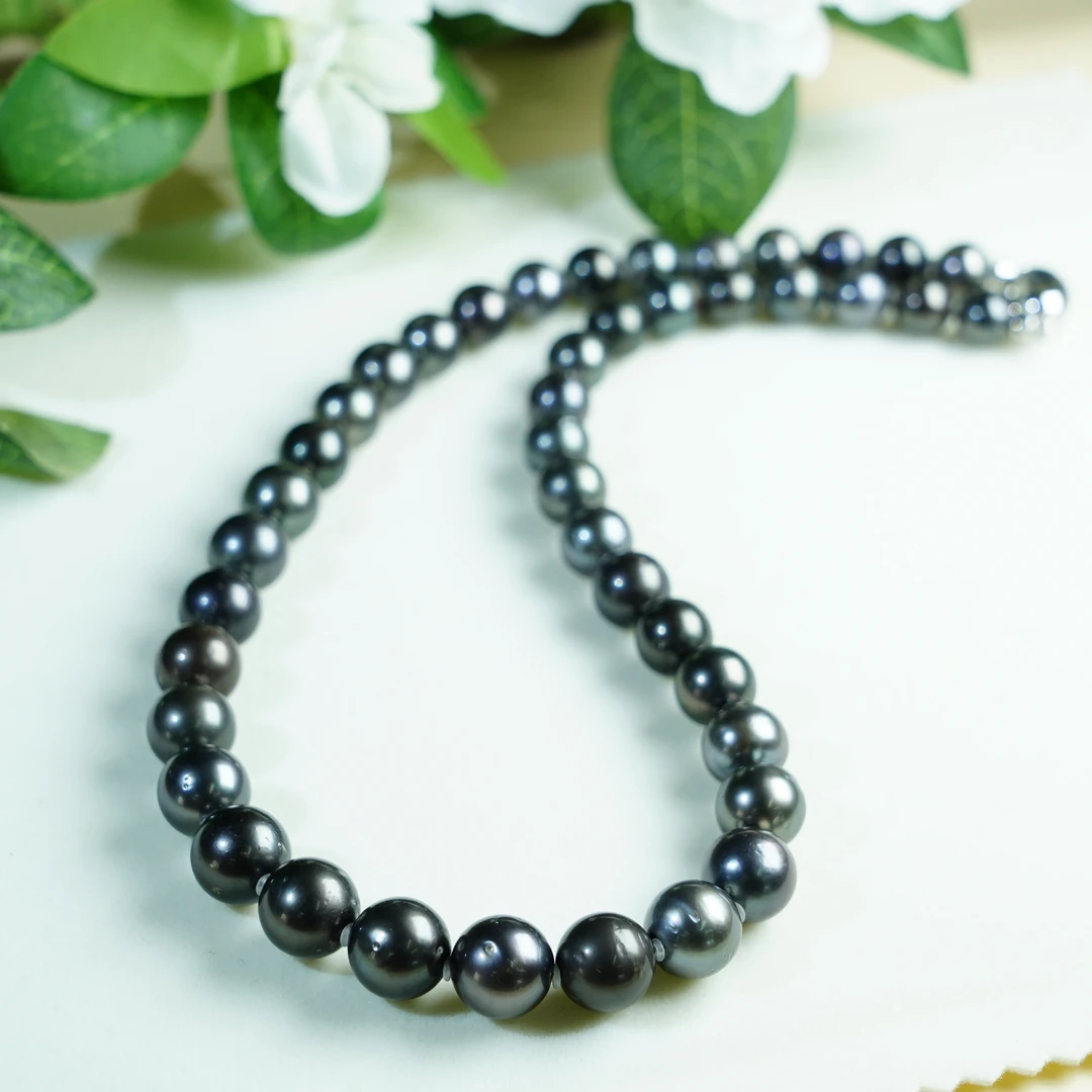 Gloire/古名【睿泽鉴宝】S925银海水珍珠大溪地项链 8-11mm  ZY3547