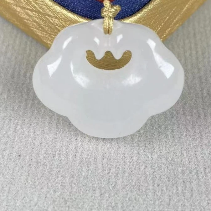 Gloire/古名【睿泽鉴宝】金丝玉精致如意锁挂件气质时尚 YH0119