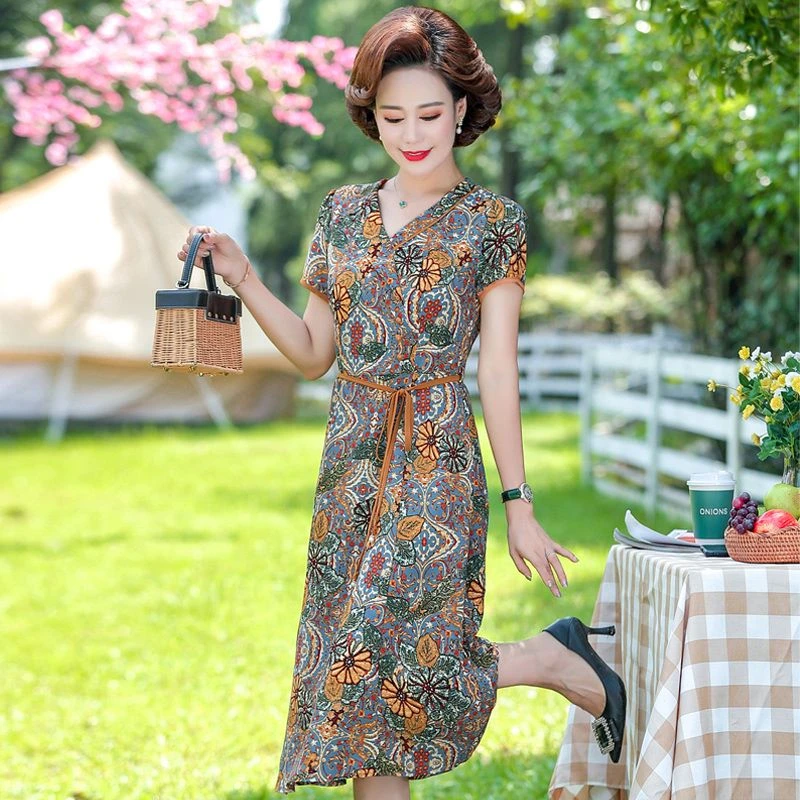 【桃姐宠粉】R258时尚休闲连衣裙气质洋气中长款连衣裙女