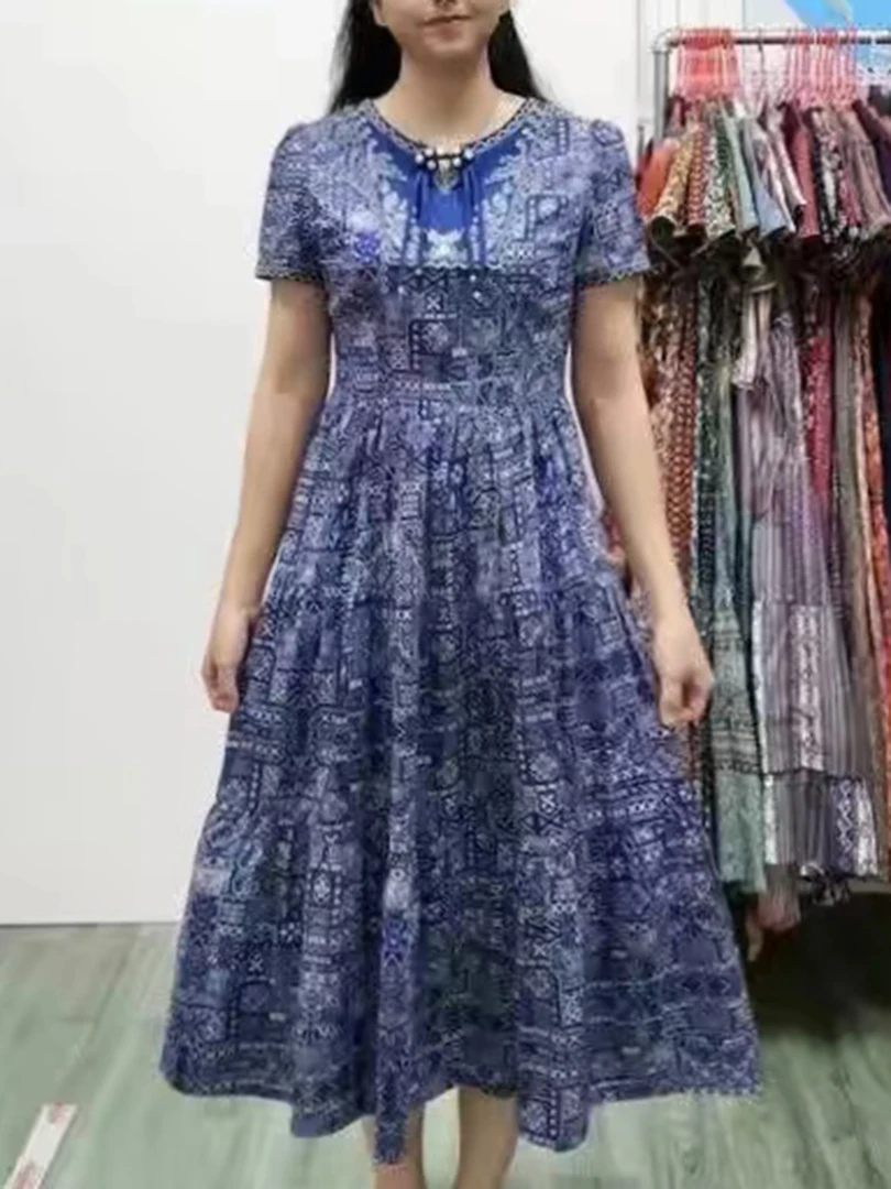 【桃姐宠粉】G522时尚休闲连衣裙气质洋气中长款裙子女