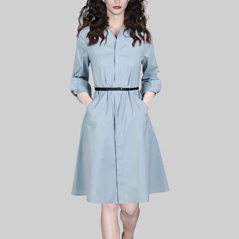 气质设计感复古连衣裙女2025年秋新款印花五分袖中长款修身A字裙