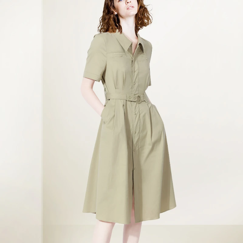 L452法式赫本风连衣裙女2025年夏简约复古收腰气质修身显瘦A字裙