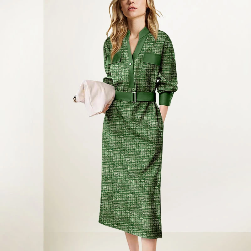 法式气质小香风连衣裙女2025年秋新款轻奢名媛显瘦减龄优雅包臀裙