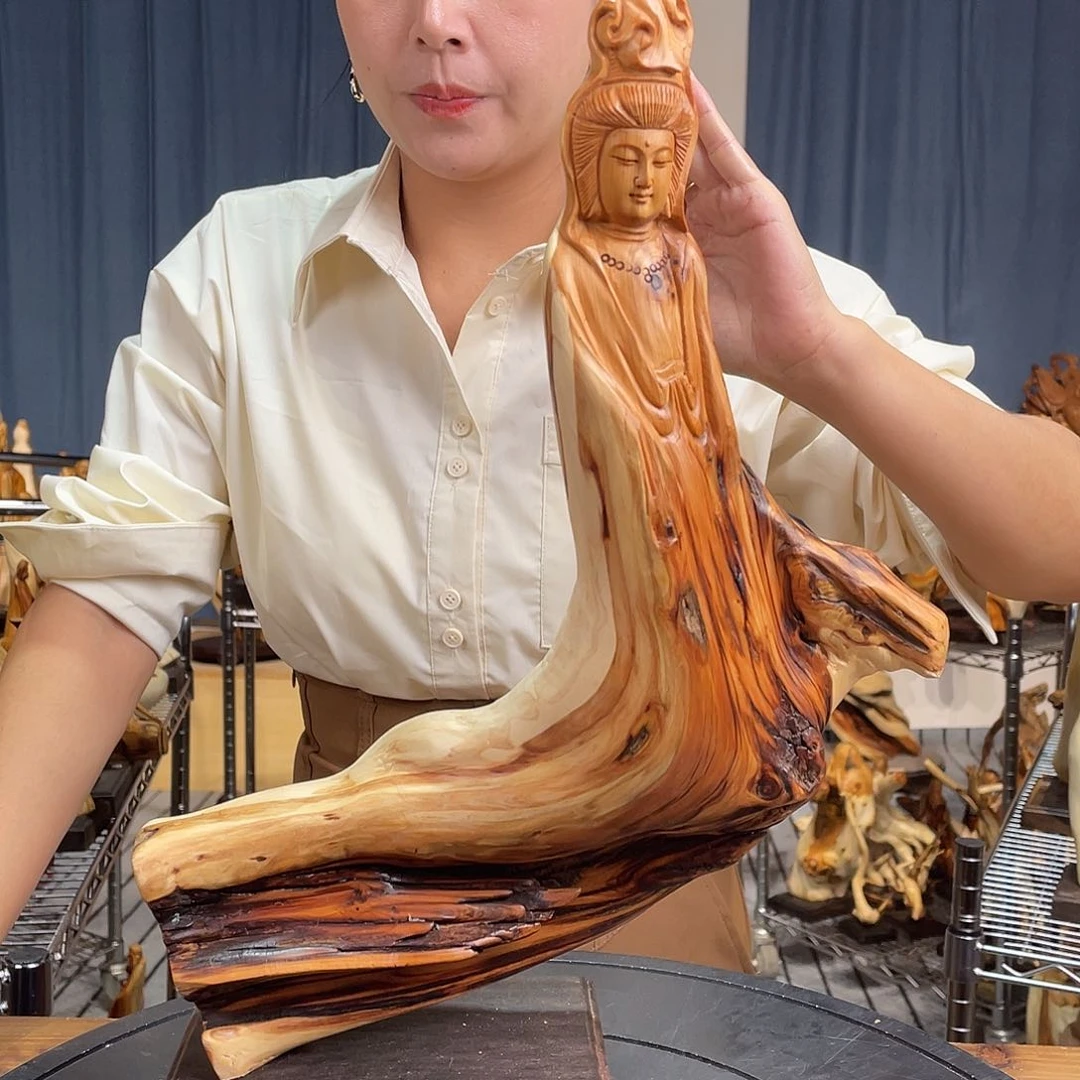 柏木（崖柏）崖柏随型根雕摆件