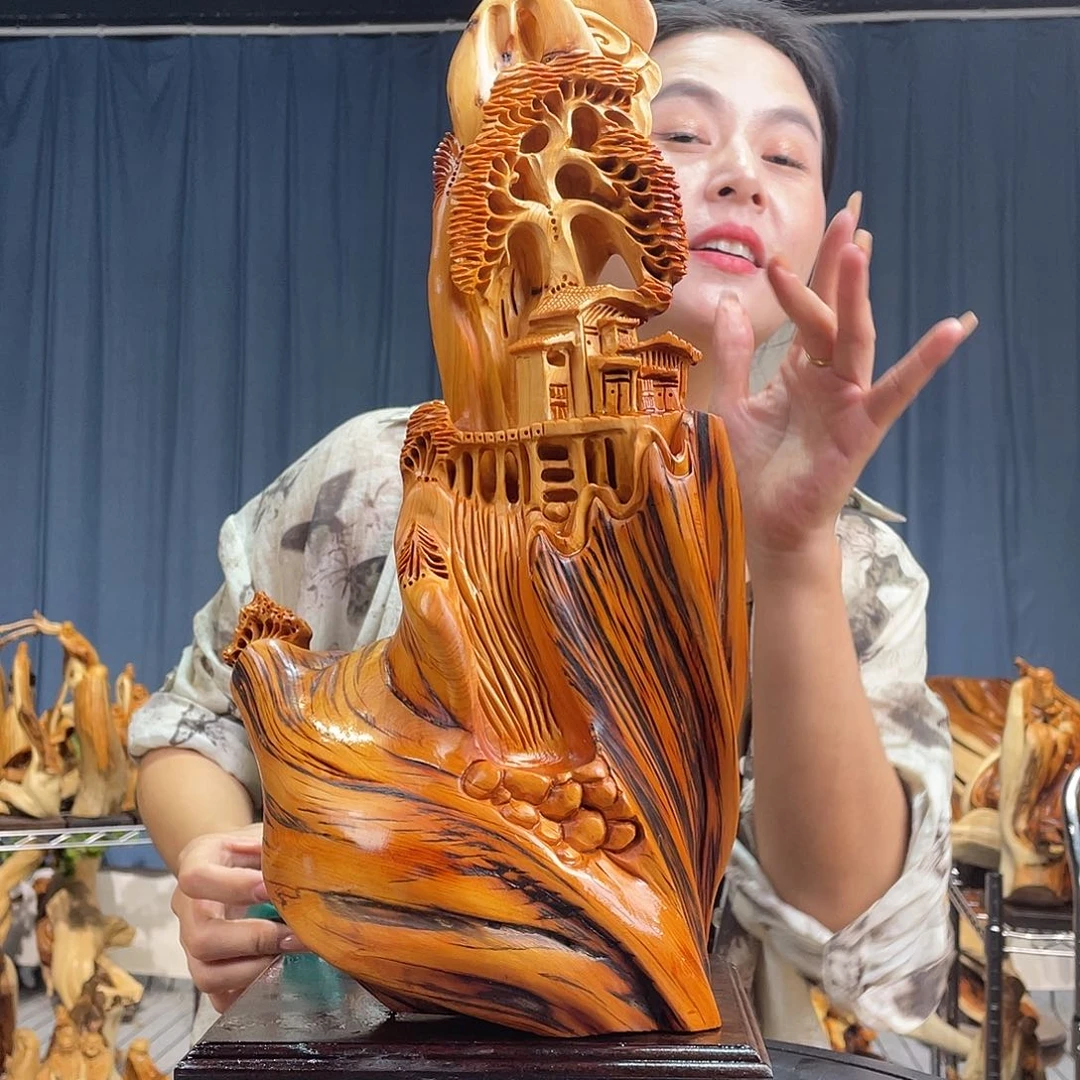 柏木（崖柏）崖柏随型根雕摆件