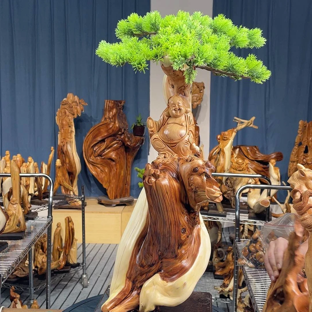 柏木（崖柏）崖柏随型根雕摆件