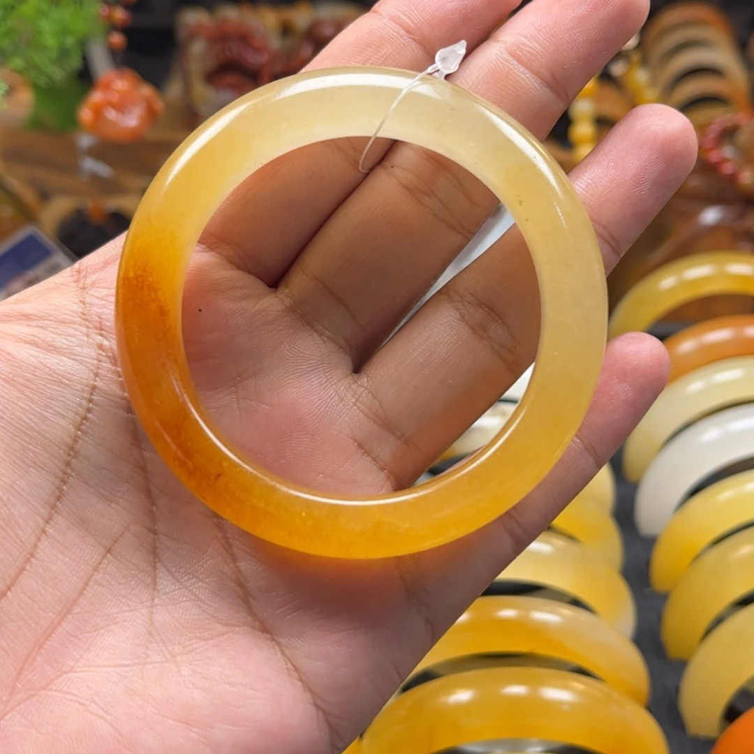 【闪购商品】石英质玉（黄龙玉）手镯未镶嵌G*F